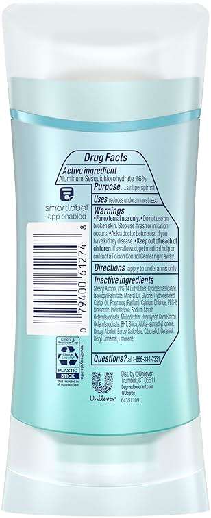 Degree Antiperspirant Deodorant Stress Control 72-Hour Sweat & Odor Protection Antiperspirant for Women with Body Heat Activated Technology 2.6 oz - Image 2