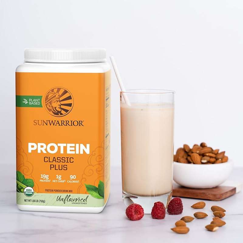 Vegan Organic Protein Powder Plant-based | 5 Superfood Quinoa Chia Seed Soy Free Dairy Free Gluten Free Synthetic Free NON-GMO | Unflavored 30 Servings | Classic Plus by Sunwarrior - Image 6