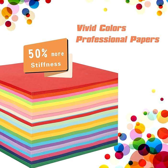Origami Paper Kit 1000 Sheets 6 Inch Square Double Sided 20 Vivid Colors for Origami Crane, Heart，Perfect for Beginners,Kids,Parent-Child Interaction & School DIY Handmade Craft Lessons，Ideal Gifts - Image 2