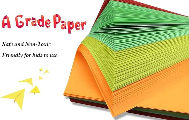 Origami Paper Kit 1000 Sheets 6 Inch Square Double Sided 20 Vivid Colors for Origami Crane, Heart，Perfect for Beginners,Kids,Parent-Child Interaction & School DIY Handmade Craft Lessons，Ideal Gifts - Image 3