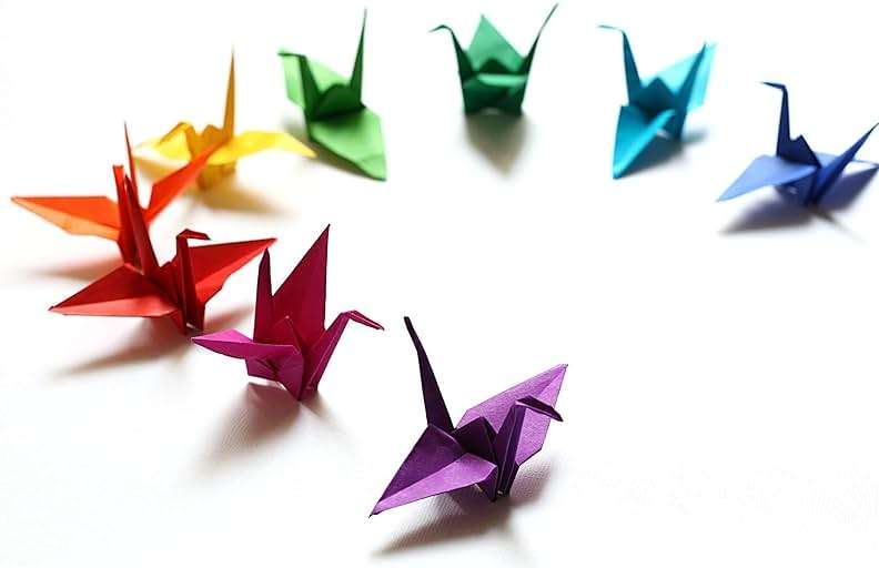 Origami Paper Kit 1000 Sheets 6 Inch Square Double Sided 20 Vivid Colors for Origami Crane, Heart，Perfect for Beginners,Kids,Parent-Child Interaction & School DIY Handmade Craft Lessons，Ideal Gifts - Image 6