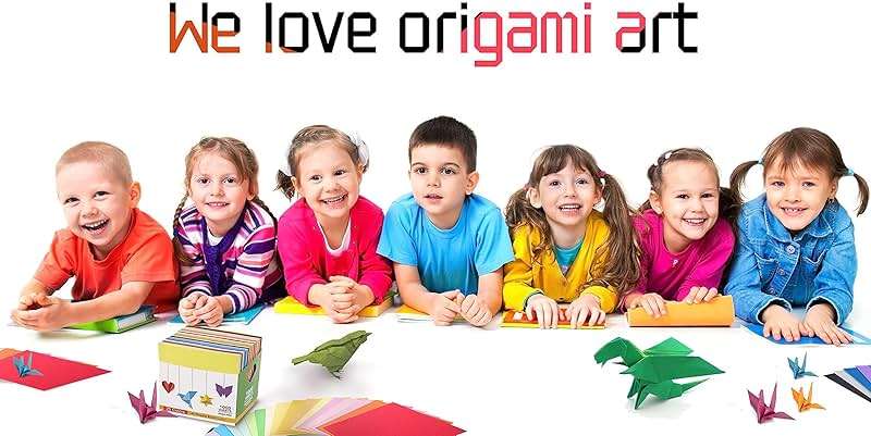 Origami Paper Kit 1000 Sheets 6 Inch Square Double Sided 20 Vivid Colors for Origami Crane, Heart，Perfect for Beginners,Kids,Parent-Child Interaction & School DIY Handmade Craft Lessons，Ideal Gifts - Image 7