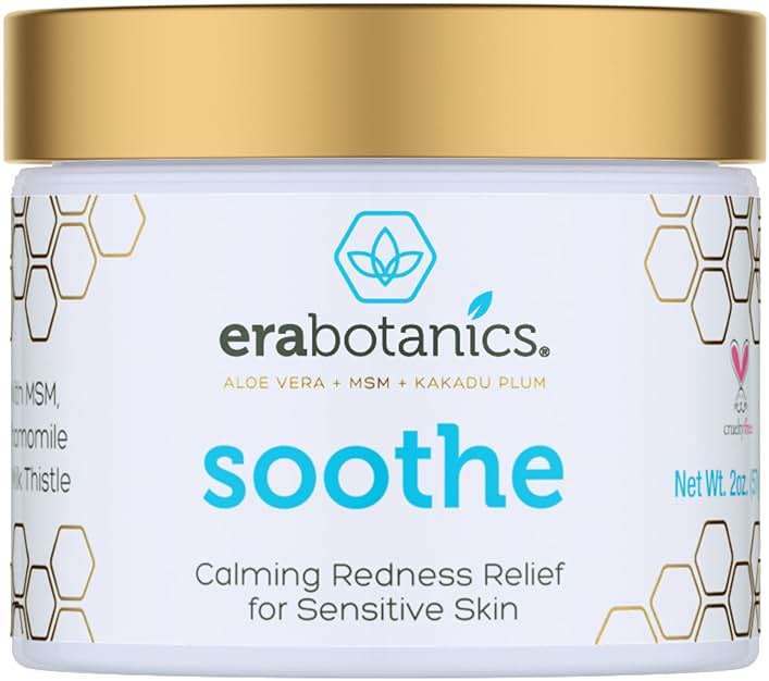 Era Organics Cream Redness Relief Moisturizer- Soothing Redness Relief for Face with Manuka Honey, MSM, Chamomile - Calming Moisturizer Made in USA - Image 1