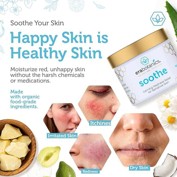Era Organics Cream Redness Relief Moisturizer- Soothing Redness Relief for Face with Manuka Honey, MSM, Chamomile - Calming Moisturizer Made in USA - Image 3