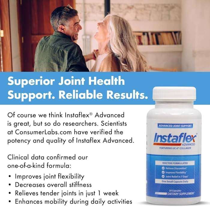 Instaflex Advanced Joint Support Nutritional Supplement Capsule with Doctor Formulated Joint Relief Supplement, Featuring UC-II Collagen & 5 Other Joint Discomfort Fighting Ingredients, 60 Ct - Image 5