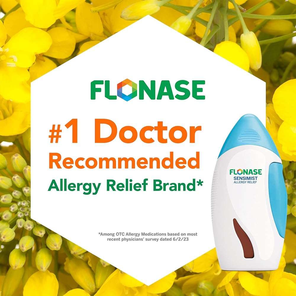 Flonase Sensimist Allergy Relief Nasal Spray for Non-Drowsy, 24-Hour Multi-Symptom Allergy Relief – 120 Sprays (Pack of 2) - Image 13