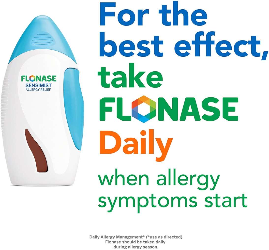 Flonase Sensimist Allergy Relief Nasal Spray for Non-Drowsy, 24-Hour Multi-Symptom Allergy Relief – 120 Sprays (Pack of 2) - Image 5
