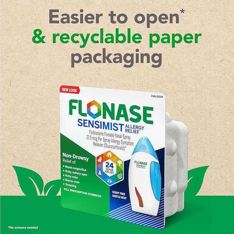 Flonase Sensimist Allergy Relief Nasal Spray for Non-Drowsy, 24-Hour Multi-Symptom Allergy Relief – 120 Sprays (Pack of 2) - Image 6