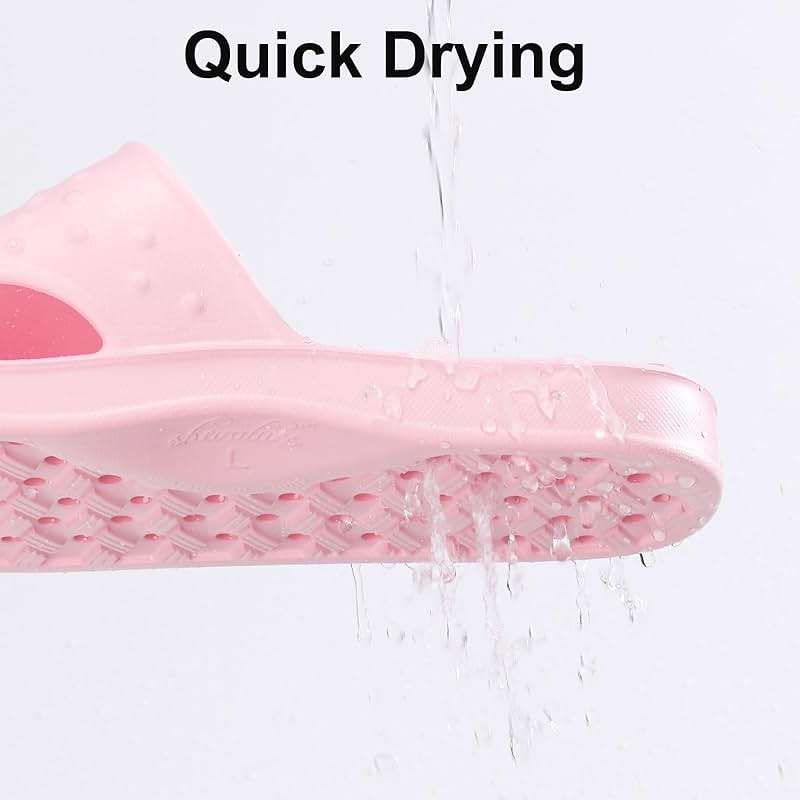 shevalues Shower Shoes for Women Men with Arch Support Quick Drying Pool Slides Lightweight Beach Sandals with Drain Holes - Image 3