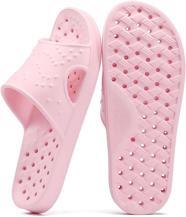 shevalues Shower Shoes for Women Men with Arch Support Quick Drying Pool Slides Lightweight Beach Sandals with Drain Holes - Image 7