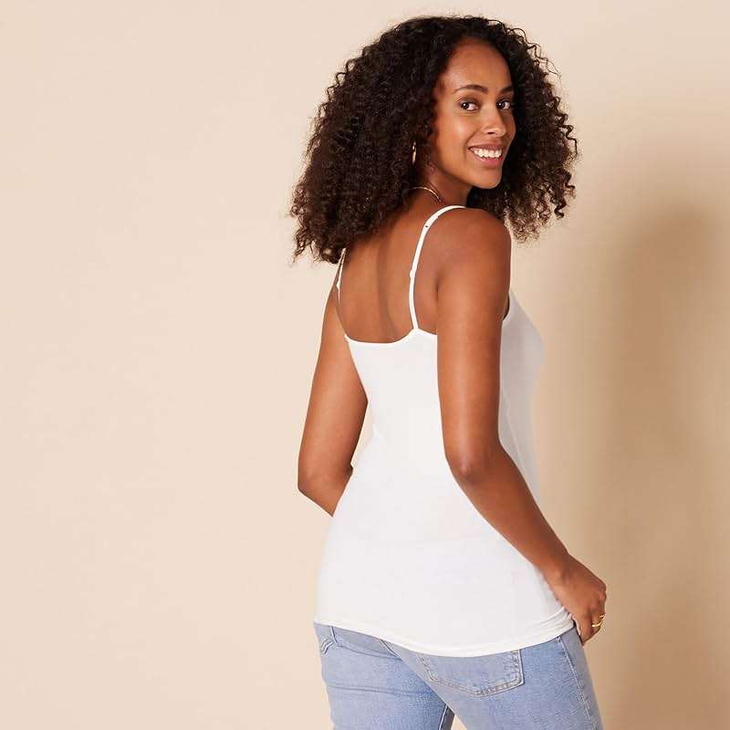 Amazon Essentials Women's Slim-Fit Camisole for Layering and Everyday Wear, Pack of 4 - Image 2