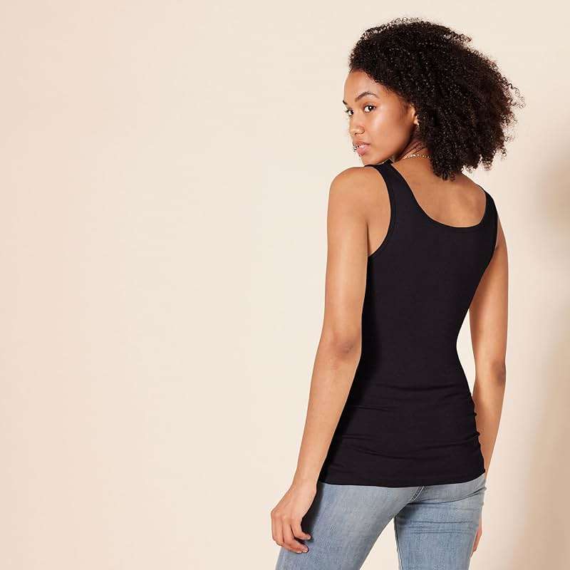Amazon Essentials Women's Slim-Fit Ribbed Scoop Neck Tank Tops - Image 4