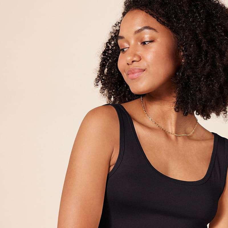 Amazon Essentials Women's Slim-Fit Ribbed Scoop Neck Tank Tops - Image 5
