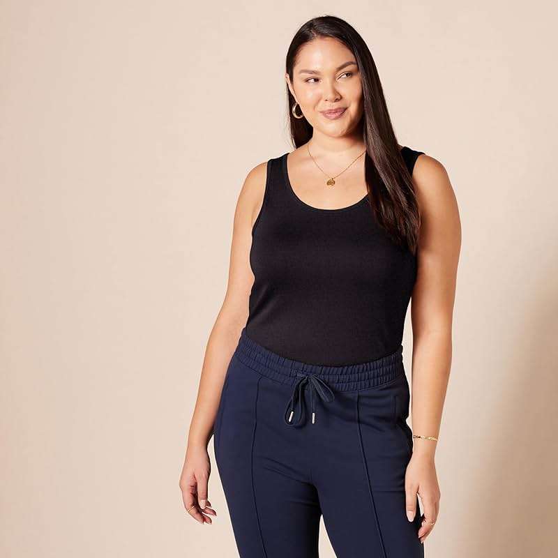 Amazon Essentials Women's Slim-Fit Ribbed Scoop Neck Tank Tops - Image 7