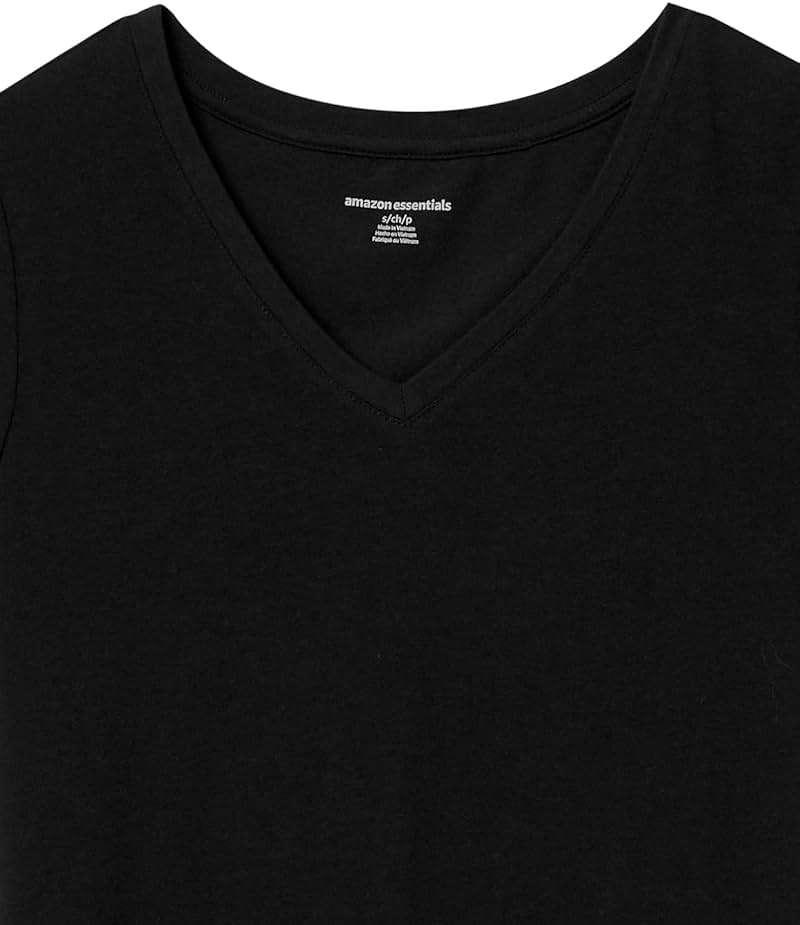 Amazon Essentials Women's Regular-Fit Short-Sleeve V-Neck T-Shirt, Multipacks - Image 8