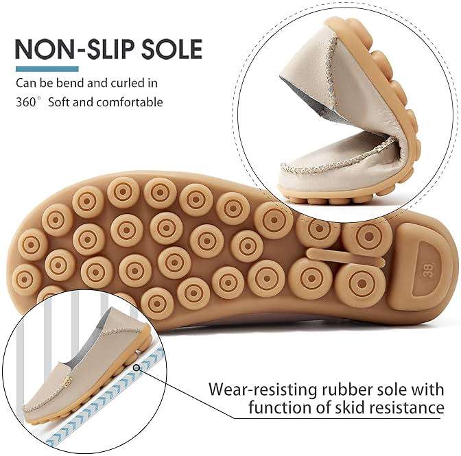 Ablanczoom Womens Loafers Flats Shoes: Comfort Round Toe Slip on Soft Moccasins Dressy Loafer for Driving Walking - Image 4
