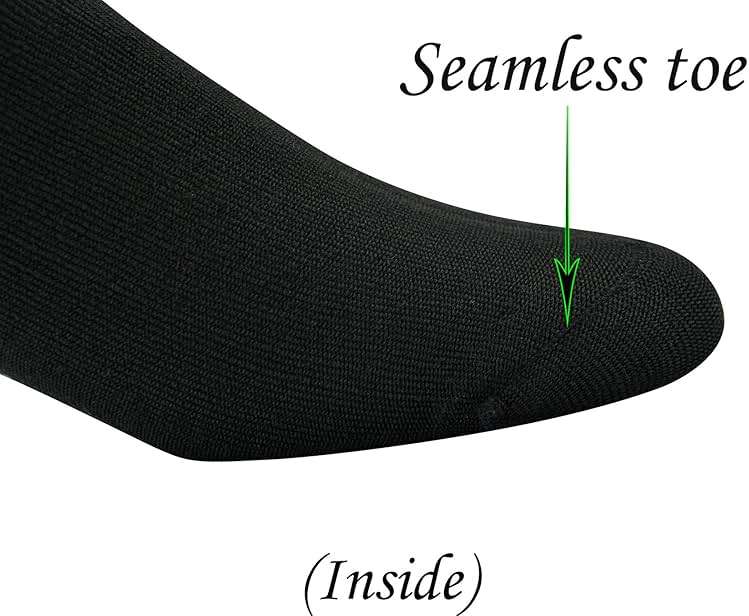 Yomandamor Men's 6 Pairs Combed Cotton Diabetic Ankle Socks with Seamless Toe and Non-Binding Top - Image 4