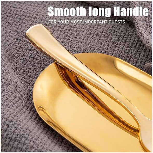 WDF300 Pieces Gold Plastic Silverware - Heavy Duty Disposable Cutlery Set Plastic Gold Silverware Set Includes 100 Forks, 100 Spoons, 100 Knives for Party Baby Shower Wedding Spring - Image 8