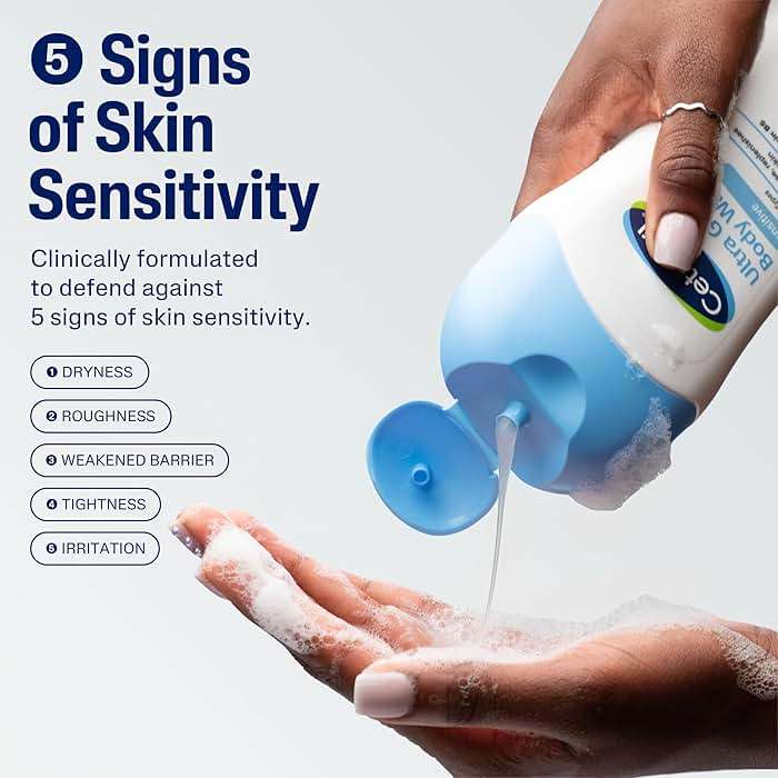 Cetaphil Ultra Gentle Body Wash, For Dry to Normal, Sensitive Skin, 16.9oz Pack of 3, Aloe Vera, Vitamin B5, Hypoallergenic, Paraben Free, Fragrance Free, Dermatologist Tested - Image 9