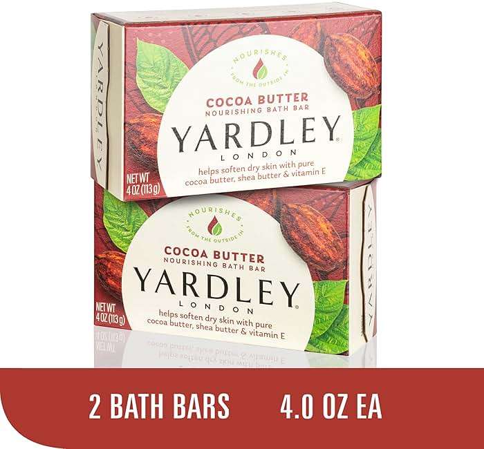 Yardley London Soap Bath Bar Bundle - 10 Bars: English Lavender, Oatmeal and Almond, Aloe and Avocado, Cocoa Butter, Lemon Verbena 4.25 Ounce Bars (Pack of 10 Bars, Two of each) - Image 3