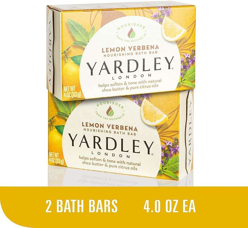 Yardley London Soap Bath Bar Bundle - 10 Bars: English Lavender, Oatmeal and Almond, Aloe and Avocado, Cocoa Butter, Lemon Verbena 4.25 Ounce Bars (Pack of 10 Bars, Two of each) - Image 4