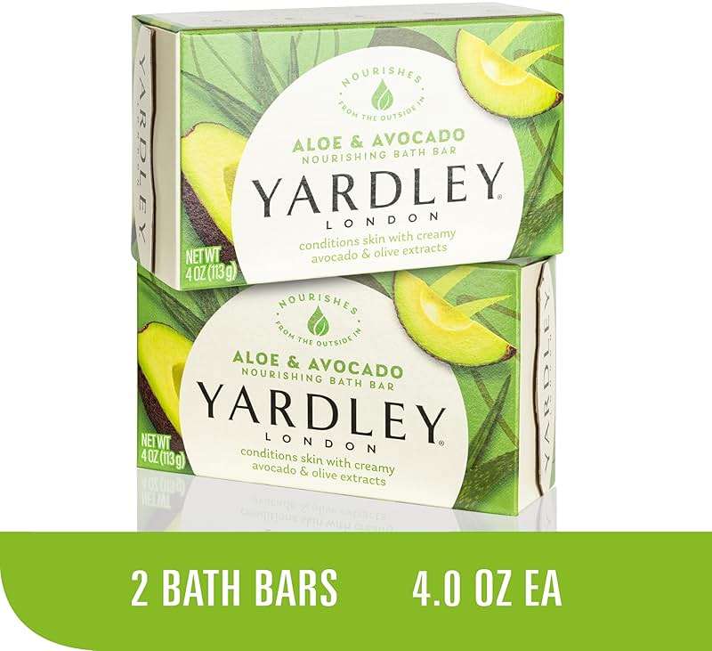 Yardley London Soap Bath Bar Bundle - 10 Bars: English Lavender, Oatmeal and Almond, Aloe and Avocado, Cocoa Butter, Lemon Verbena 4.25 Ounce Bars (Pack of 10 Bars, Two of each) - Image 5