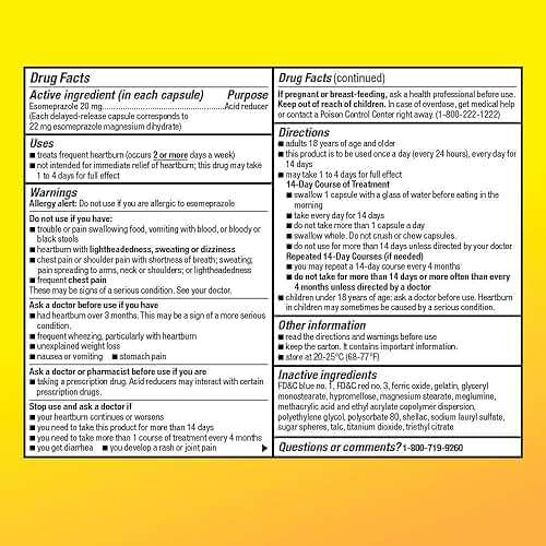 Amazon Basic Care Esomeprazole Magnesium Delayed Release Capsules, 20 mg, Acid Reducer, 42 Count - Image 5