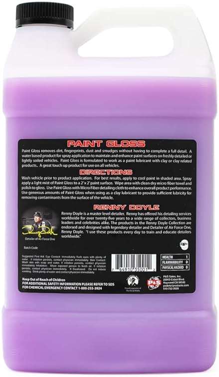 P & S PROFESSIONAL DETAIL PRODUCTS Paint Gloss Showroom Spray N Shine - Professional Car Detailing Spray with Excellent Clay Lubricant, Removes Dirt, Fingerprints, Dust, and Smudges - 1 Gallon - Image 2