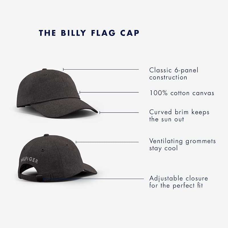 Tommy Hilfiger Men's Cotton Billy Adjustable Flap Baseball Cap - Image 5