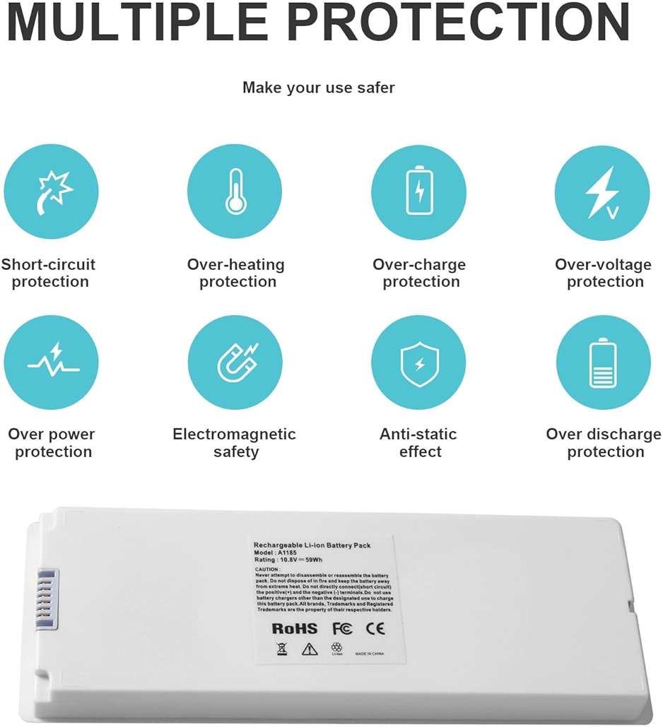 Fancy Buying A1185 Laptop Battery for Apple MacBook 13 A1181 MA561 MA254 MA255 MA472 MA566 MA700 MA701 MB061 MB062 MA561FE/A MA561G/A MA561J/A - White - Image 3
