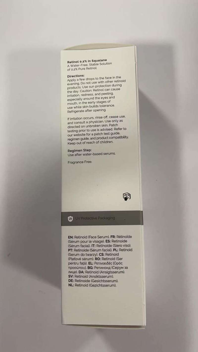 The Ordinary Retinol 0.2% in Squalane, Gentle Retinol Serum for the Face That Is Anti-Aging and Skin Smoothing, 1 Fl Oz - Image 3