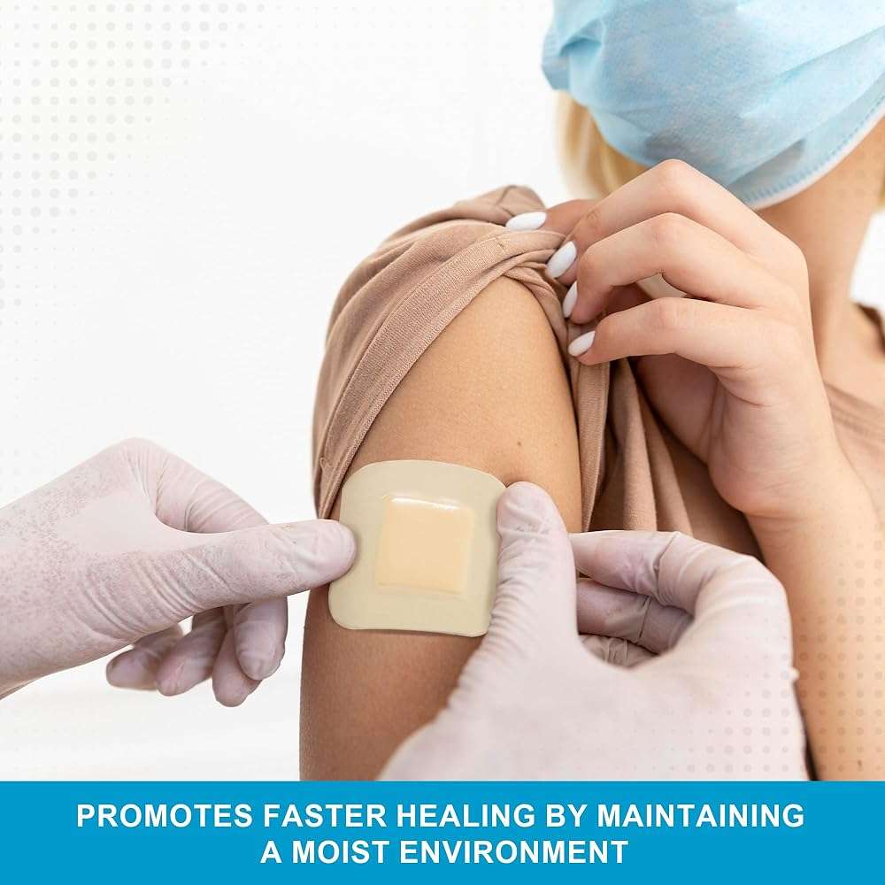 MedVance TM Foam – Bordered Adhesive Hydrophilic Foam Dressing 4"x4" (2"x2" Pad) Box of 5 dressings - Image 6