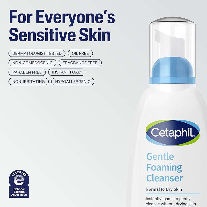 Cetaphil Oil Free Gentle Foaming Cleanser For Dry to Normal, Sensitive Skin, 8oz Pack of 2, Made with Glycerin and Vitamins B5 and E, Dermatologist Tested, Hypoallergenic, Soap and Fragrance Free - Image 8