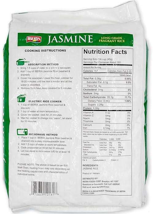 Iberia Jasmine Long Grain Fragrant Rice, 18 Pound - Image 2
