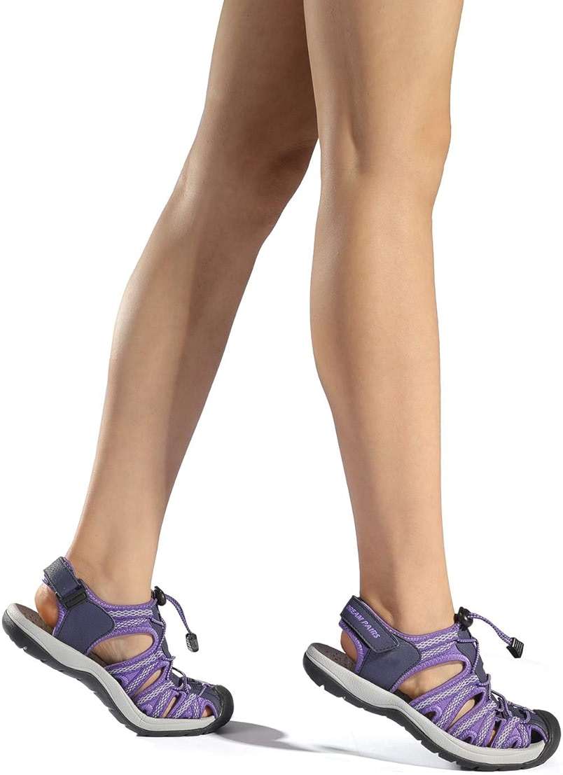 DREAM PAIRS Womens Closed Toe Hiking Summer Outdoor Sport Athletic Sandals - Image 4