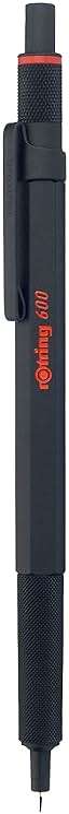 rOtring 600 Ballpoint Pen Medium Point Black Ink Black Barrel Refillable - Image 1