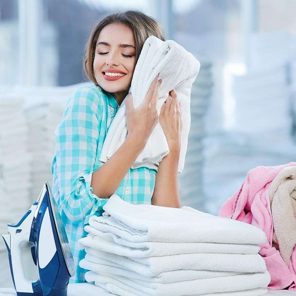 Qute Home 4-Piece Washcloths Towels Set, 100% Turkish Cotton Premium Quality Towels for Bathroom, Quick Dry Soft and Absorbent Turkish Towel, Set Includes 4 Wash Cloths Navy Blue - Image 2