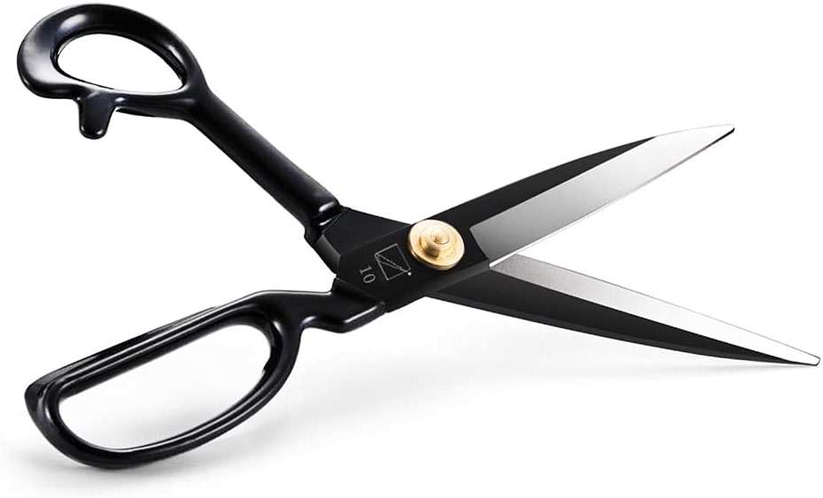 Sewing Scissors, Professional 10 Inch Fabric Dressmaking Scissors Heavy Duty Shears Sharp Cutting for Crafting, Leather, Dressmaking, Tailoring, Altering(10 Inch Black, Right-Handed) - Image 3
