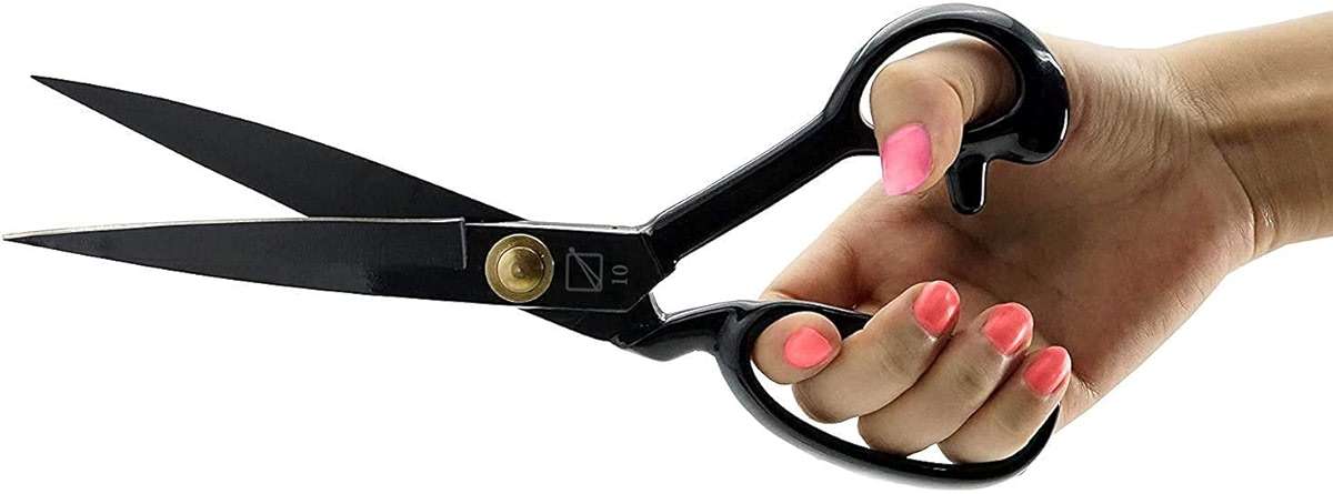 Sewing Scissors, Professional 10 Inch Fabric Dressmaking Scissors Heavy Duty Shears Sharp Cutting for Crafting, Leather, Dressmaking, Tailoring, Altering(10 Inch Black, Right-Handed) - Image 6