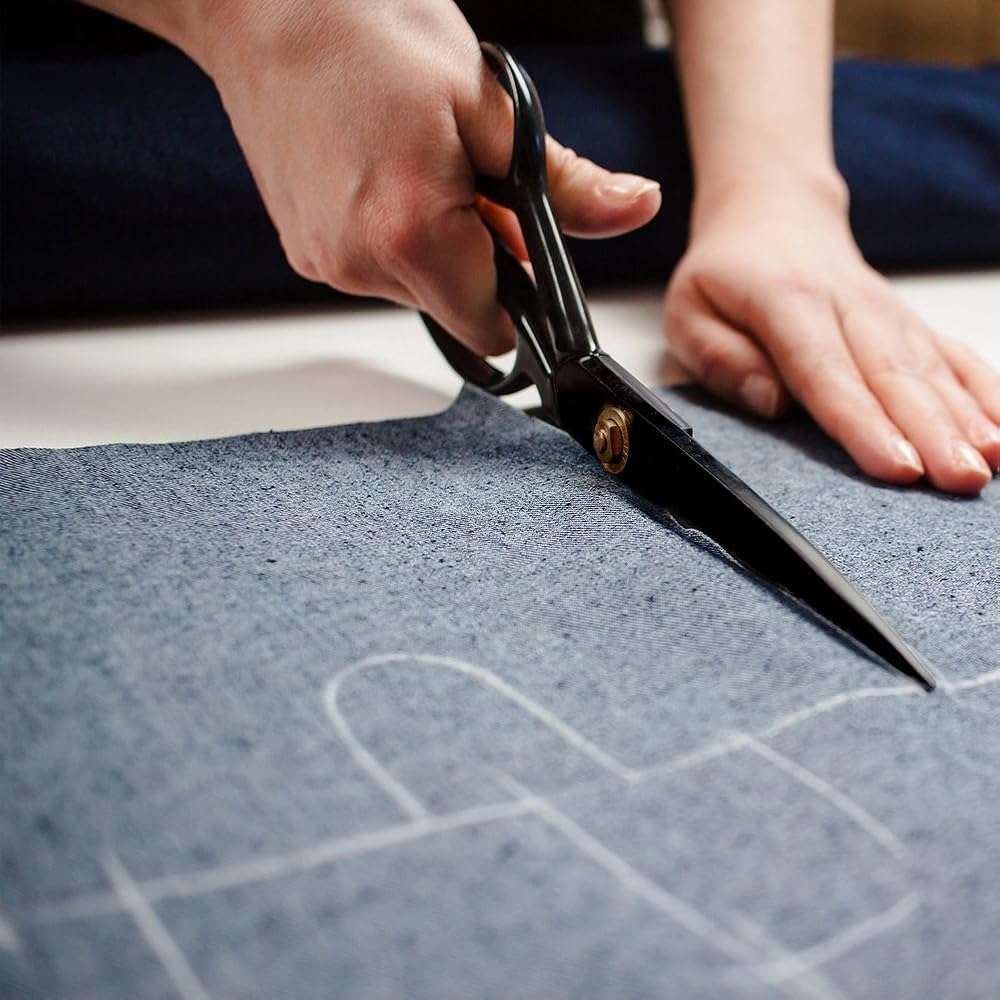 Sewing Scissors, Professional 10 Inch Fabric Dressmaking Scissors Heavy Duty Shears Sharp Cutting for Crafting, Leather, Dressmaking, Tailoring, Altering(10 Inch Black, Right-Handed) - Image 7