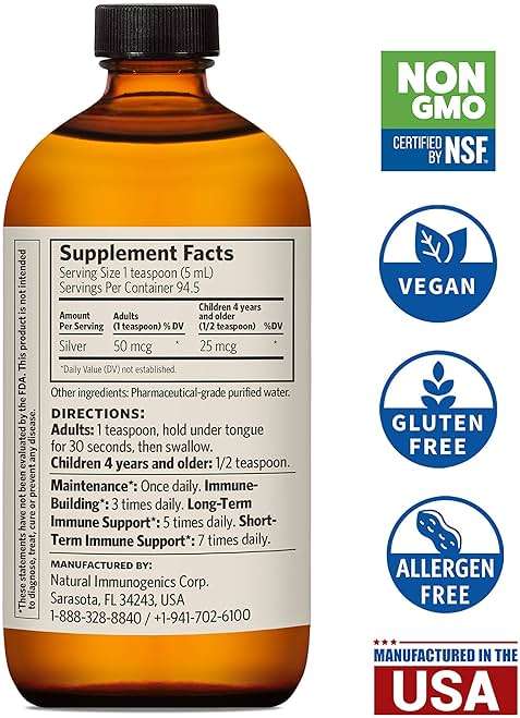 Sovereign Silver Bio-Active Silver Hydrosol for Immune Support - Colloidal Silver Liquid -10 ppm, 16oz (473mL) - Value Size - Image 4