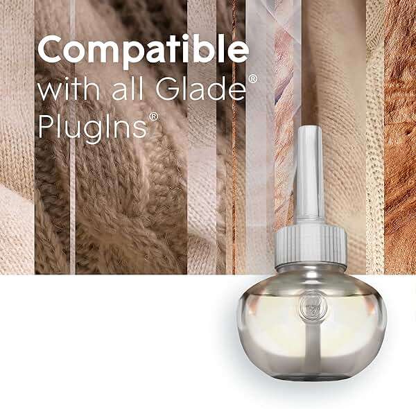 Glade PlugIns Refills Air Freshener, Scented and Essential Oils for Home and Bathroom, Cashmere Woods, 3.35 Fl Oz, 5 Count - Image 9