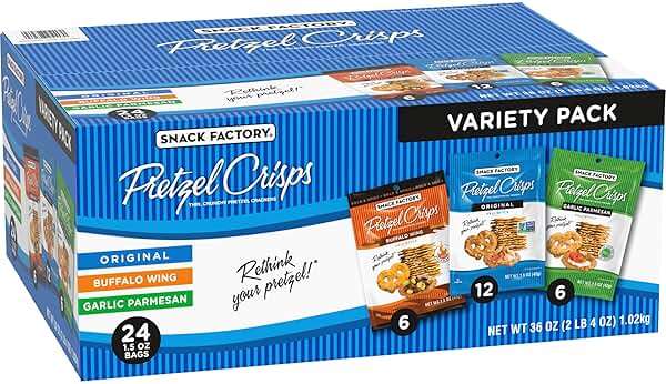 Snack Factory Pretzel Crisps Variety Pack, Individual 1.5 Ounce (Pack of 24) - Image 8