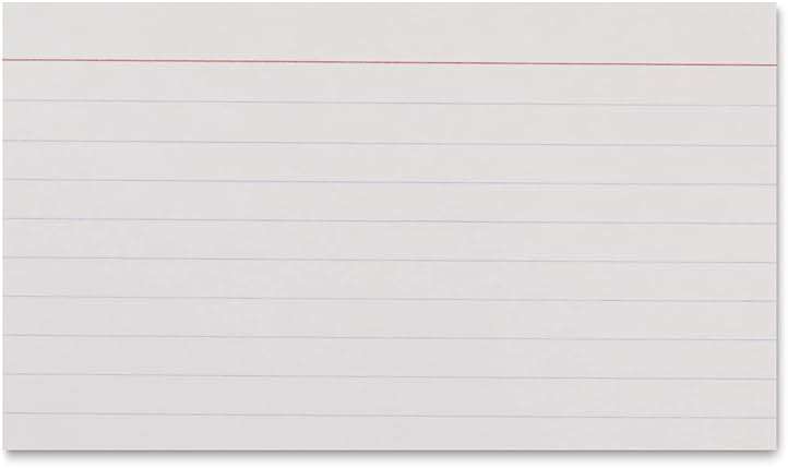 Amazon Basics Heavy Weight Ruled Index Cards for Studying and Note Taking, White, 3" x 5", 300 Count (Pack of 3) - Image 4
