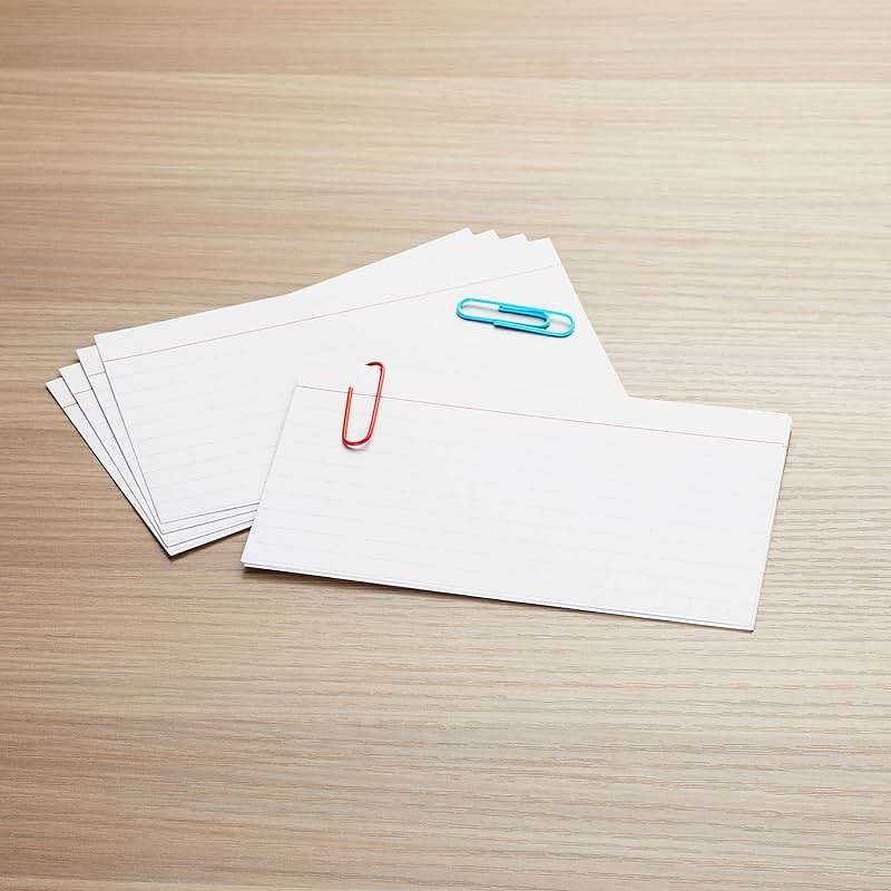 Amazon Basics Heavy Weight Ruled Index Cards for Studying and Note Taking, White, 3" x 5", 300 Count (Pack of 3) - Image 7