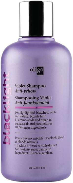 Oligo Professionnel - Blacklight Violet Shampoo - Sulfate-Free Purple Shampoo for blondes - Vegan - Eliminate Yellow Tones - Refresh Faded Highlights - Argan oil - Hydrating Formula - 8.5oz - Image 1