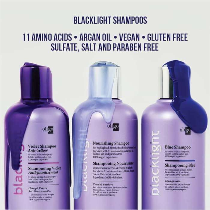 Oligo Professionnel - Blacklight Violet Shampoo - Sulfate-Free Purple Shampoo for blondes - Vegan - Eliminate Yellow Tones - Refresh Faded Highlights - Argan oil - Hydrating Formula - 8.5oz - Image 4