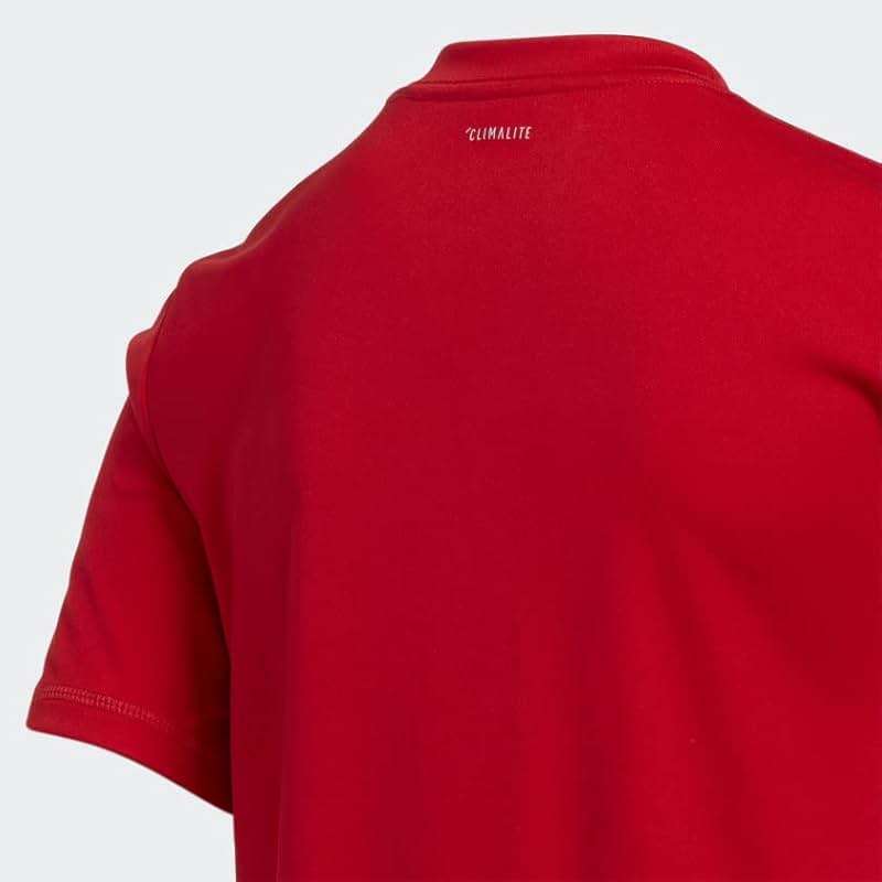 adidas Boys Short Sleeve Aeroready Performance Logo Tee T-Shirt - Image 4