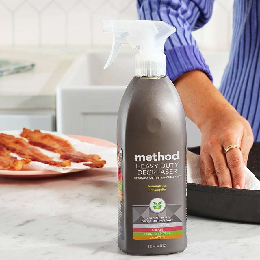 Method Heavy Duty Degreaser, Lemongrass Scent, Oven Cleaner & Stove Top Cleaner, 28 Oz Spray Bottle (Pack of 1),(Packaging may vary) - Image 4