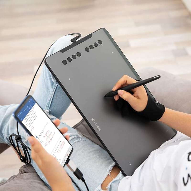 XPPen Updated Deco 01 V3 Drawing Tablet-16384 Levels of Pressure Battery-Free Stylus, 10x6 Inch OSU Graphic Tablet, 8 Hotkeys for Digital Art, Teaching, Gaming Drawing Pad for Chrome, PC, Mac, Android - Image 2